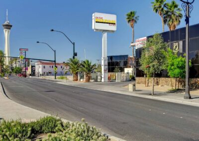 On the Boulevard | Extended-Stay, Hotel-Style Living Spaces | Monument Sign and Entrance