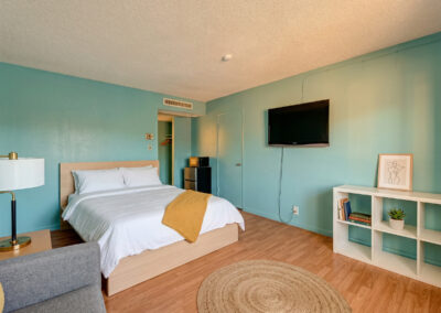 On the Boulevard | Extended-Stay, Hotel-Style Living Spaces | Studio Bedroom