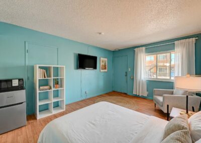 On the Boulevard | Extended-Stay, Hotel-Style Living Spaces | Studio Bedroom